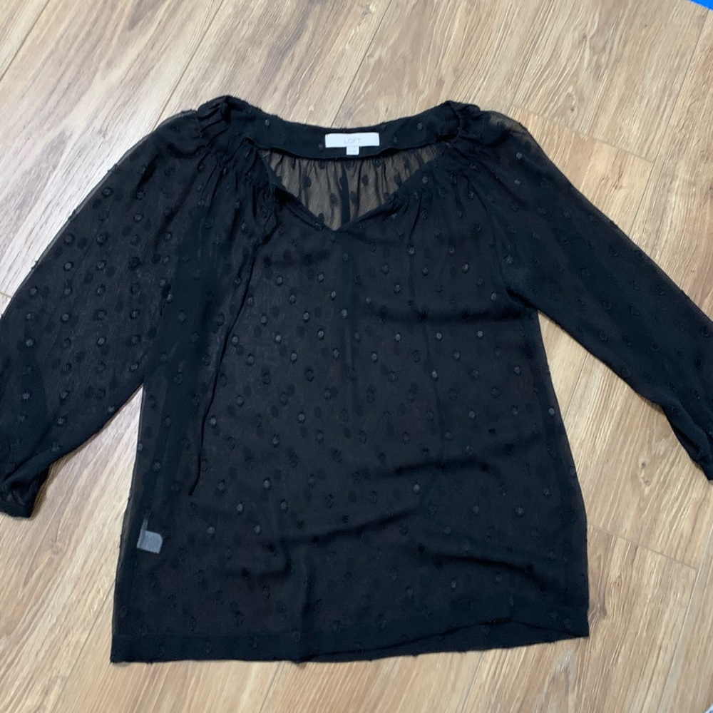 Black sheer blouse